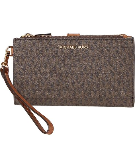 michael kors jet set double gusset wristlet|michael kors crossbody double zip.